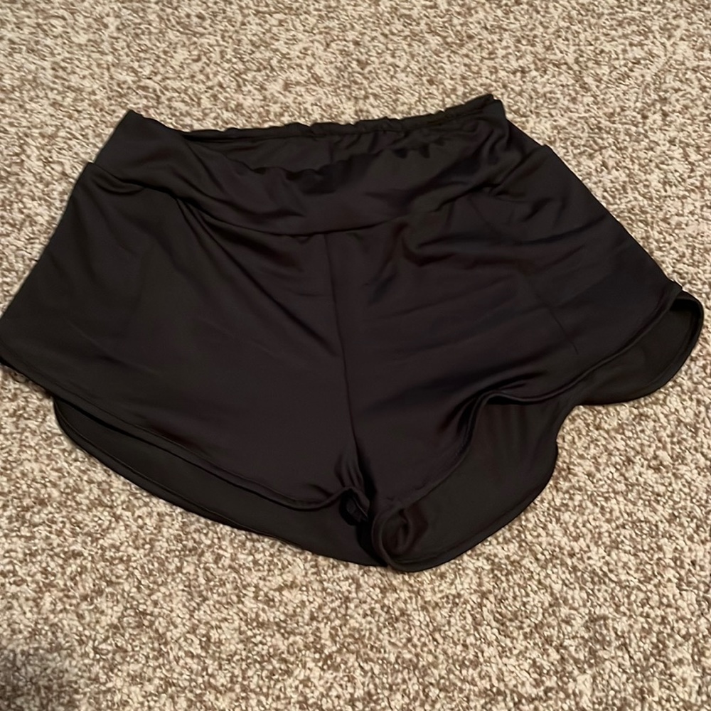 black shorts